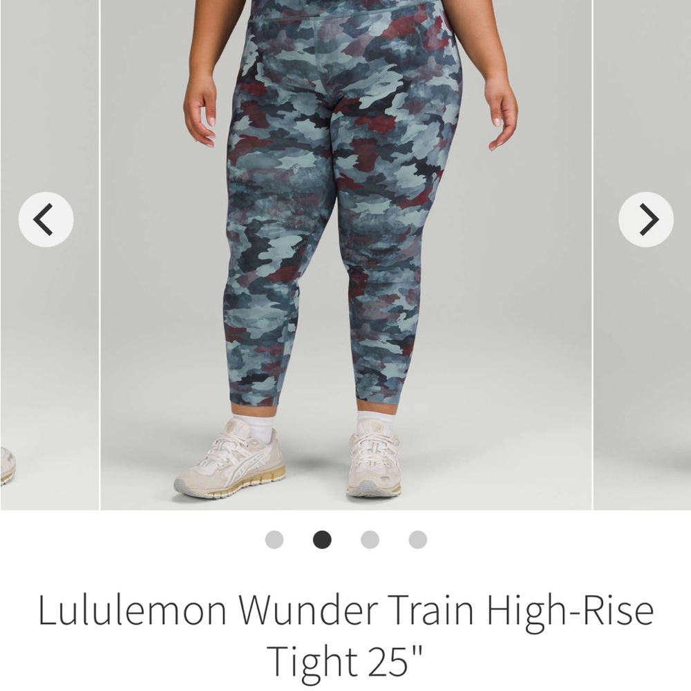 Lululemon Wunder Train in Heritage Camo Wash Mineral Blue Multi Size 6